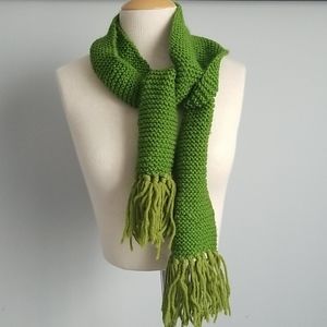 Green knit scarf